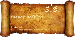 Smideg Beáta névjegykártya